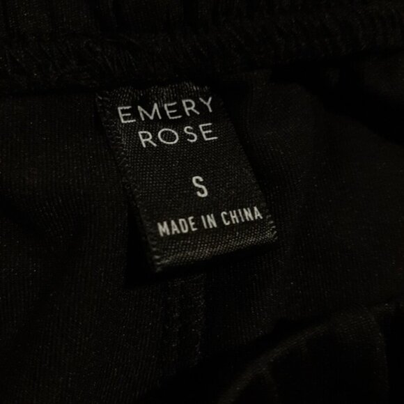 3/$20 Emery Rose High Waist Leggings Floral Spliced Side Striped Contrast Skinny - Picture 13 of 13